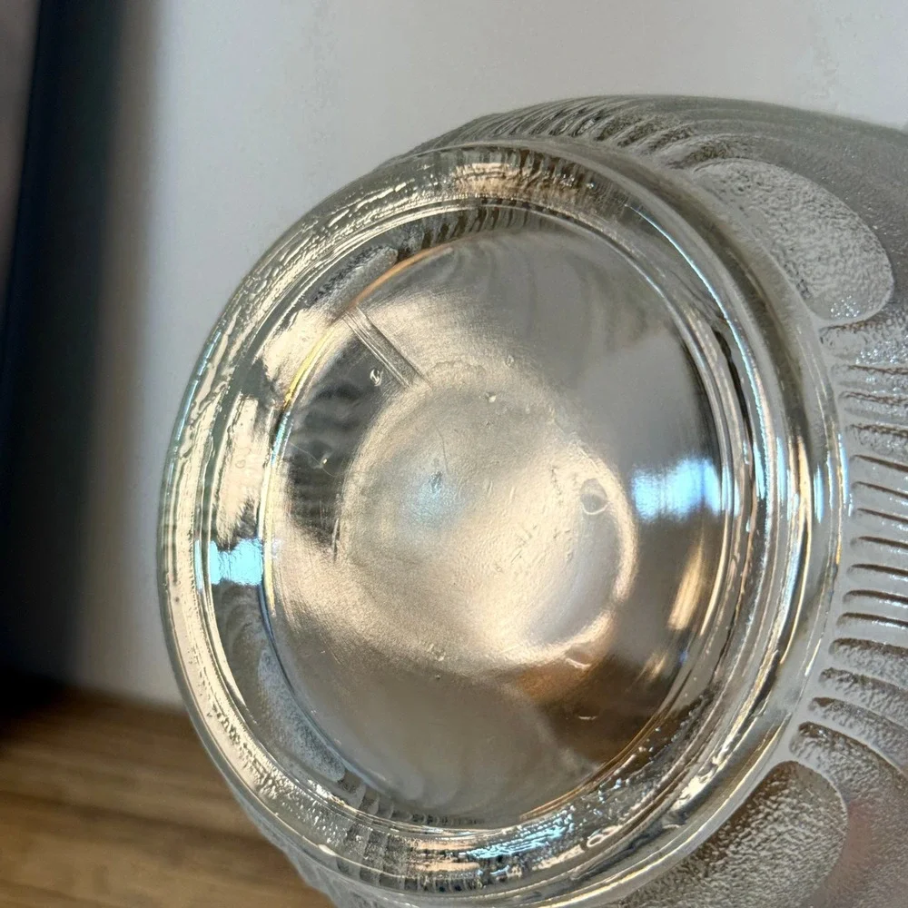 Vintage Brockway Glass Noveau Champange Ice Bucket MCM hosting bar shell regency